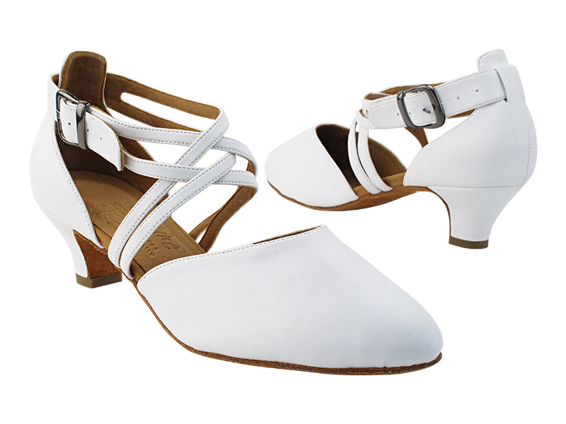 S9110 White Leather with 1.2&quot; Cuban Heel (CI) in the photo