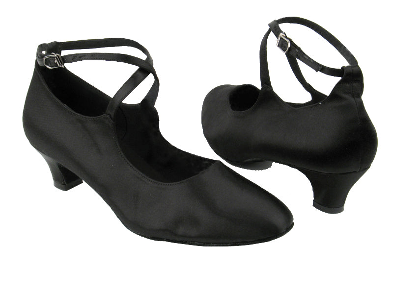 S9120 BD12 Black Satin with 1.2&quot; heel in the photo