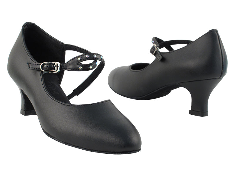 S9122 Black with 2&quot; slim heel in the photo