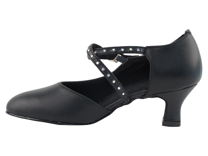 S9122 Black with 2&quot; slim heel in the photo