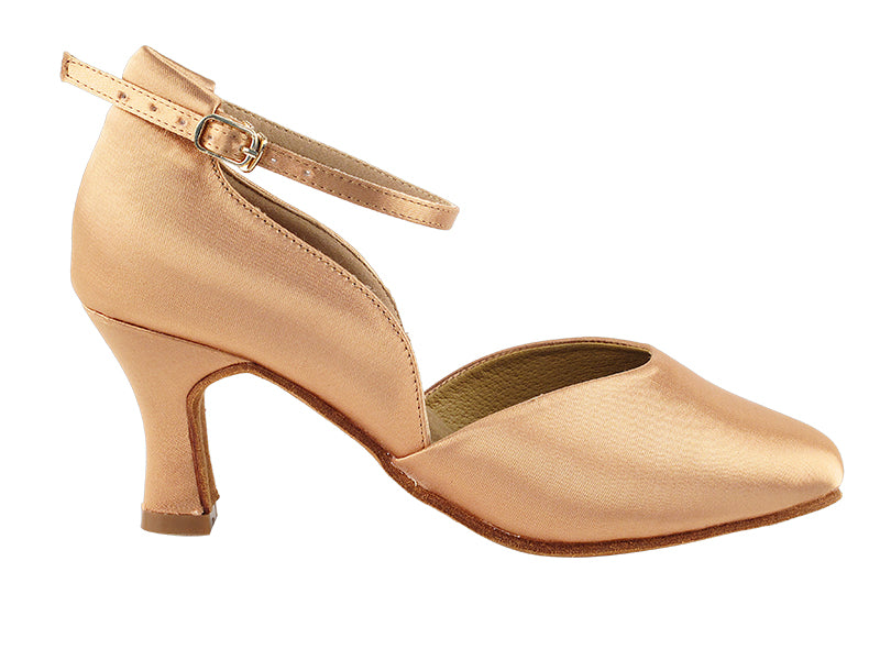 S9129 Tan Satin with 2.5&quot; Heel in the photo