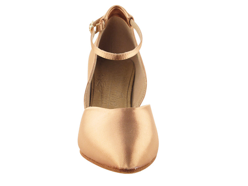 S9129 Tan Satin with 2.5&quot; Heel in the photo