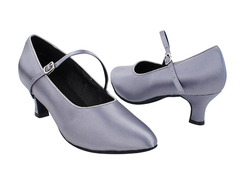 SERA5522B Grey Satin with 2&quot; slim heel (MTXZ) in the photo