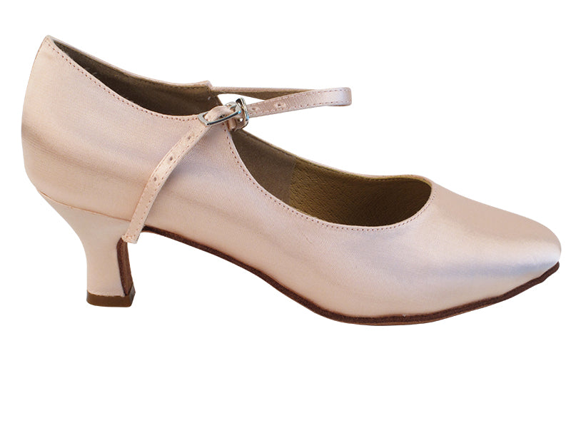 S9137 Flesh Satin with 2&quot; Slim Heel in the photo