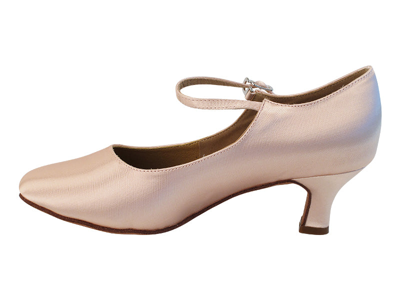 S9137 Flesh Satin with 2&quot; Slim Heel in the photo