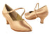 S9138 Tan Satin with 2" Slim Cuban Heel in the photo