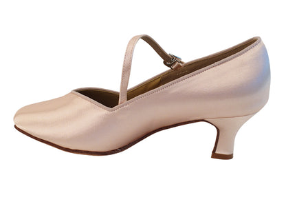 S9138 Flesh Satin with 2&quot; Slim Heel in the photo