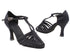 S9177 Black Satin with 3" Heel in the photo