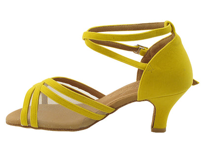 S9204 248 Yellow Velvet_Flesh Mesh with 2.5&quot; Heel (2040) in the photo