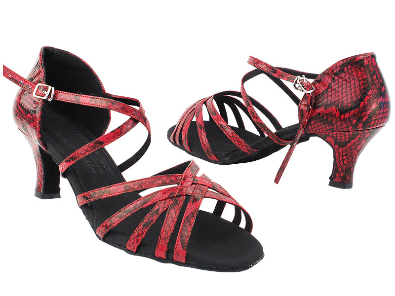 S9216 241 Red Snake PU with 2.5&quot; Heel (2040) in the photo