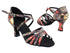 S9216 286 Black Flower Satin with 2.5" Spool Heel (PG) in the photo