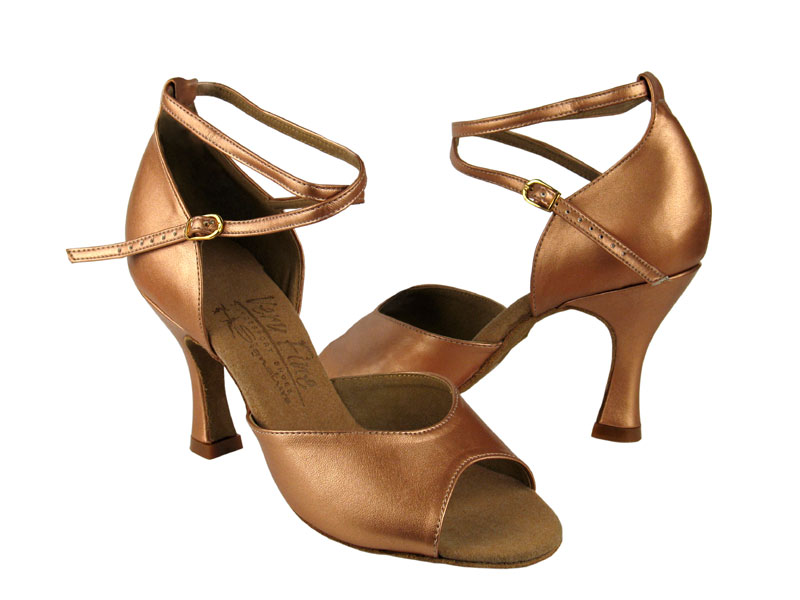 S9220 Copper Nude Leather with 3&quot; Flare heel in the photo