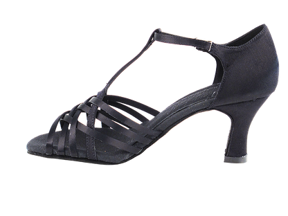 S92304 Black Satin with 2.5&quot; Heel in the photo