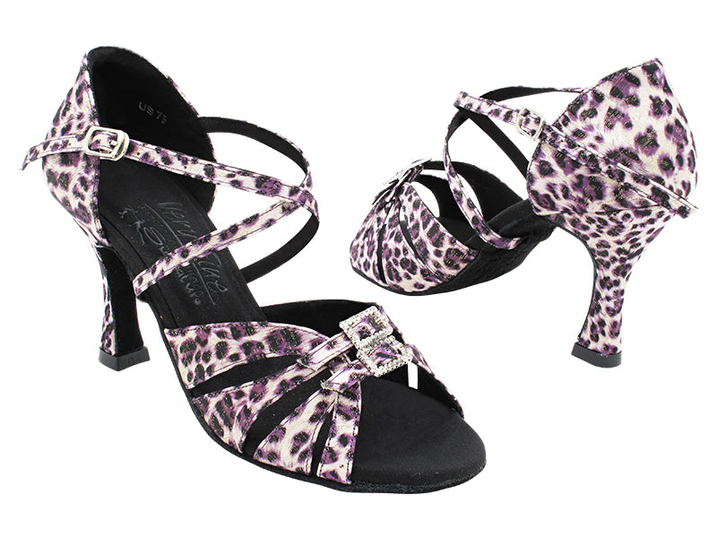 S92307 186 Purple Leopard with 3&quot; Flare Heel (YQG) in the photo