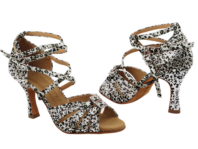 S92307MSC 259 Snow Leopard Satin with (YQG) 3 inch Heel in the photo