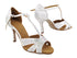 S92325CC White Satin with 3" Slim Heel (6646) in the photo