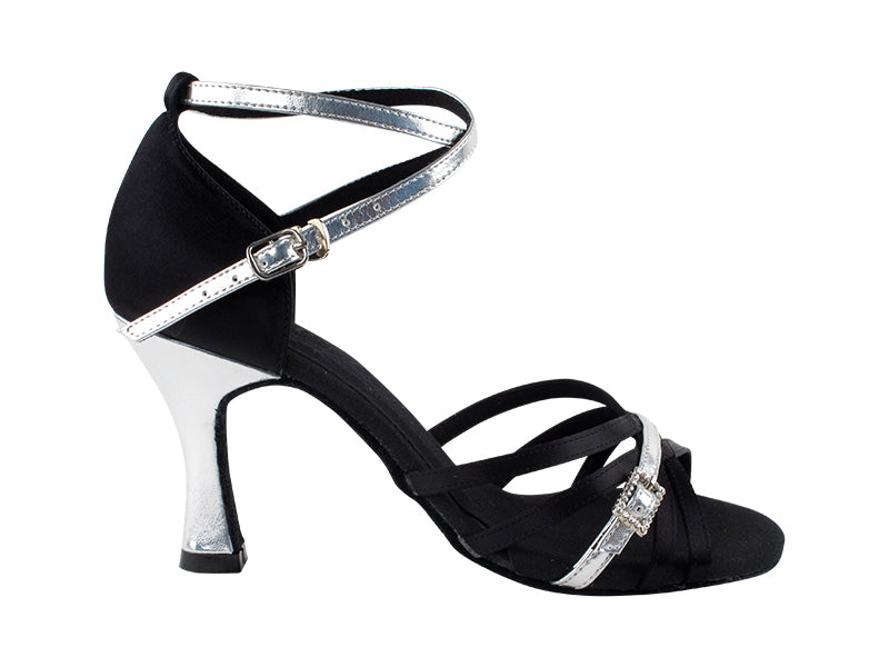 S92327 Black Satin &amp; Silver Trim