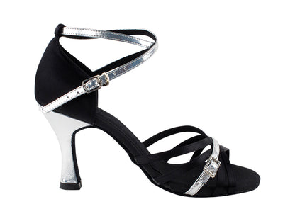 S92327 Black Satin &amp; Silver Trim