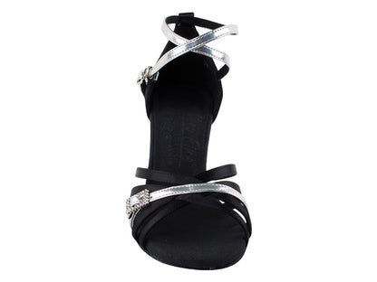 S92327 Black Satin &amp; Silver Trim