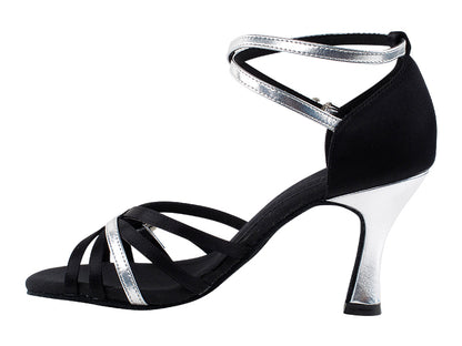 S92327 Black Satin &amp; Silver Trim