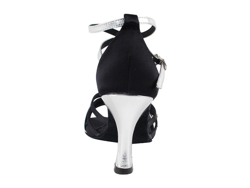 S92327 Black Satin &amp; Silver Trim