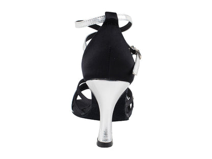 S92327 Black Satin &amp; Silver Trim