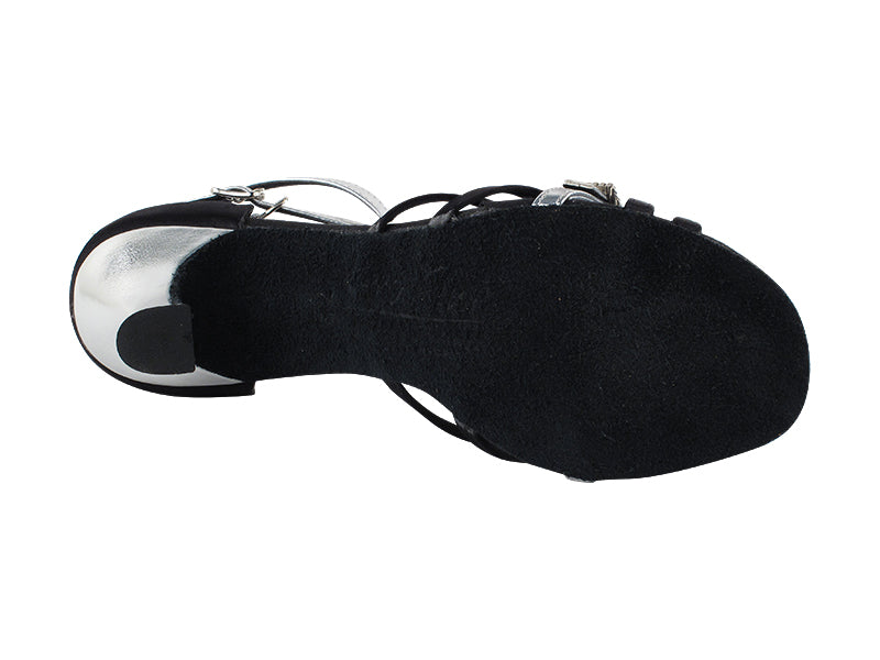 S92327 Black Satin &amp; Silver Trim