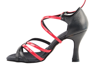 S9261 Black_Red Leather with 3&quot; Heel in the photo