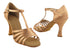 S9273 Tan Satin with 3" Flare heel in the photo