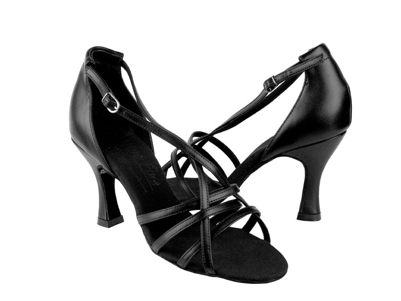 S9279 Black Leather with 3&quot; Flare heel in the photo