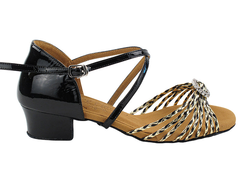 S9283X Black & Gold Braid with 1.5" Heel (NTD) in the photo