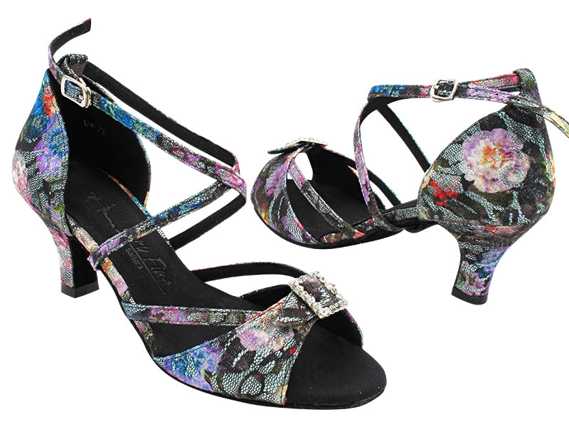 SERA1110 197 Flower Glitter Satin with 2.5&quot; Heel (2040) in the photo