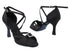 SERA1110 Black Satin with 3" heel in the photo