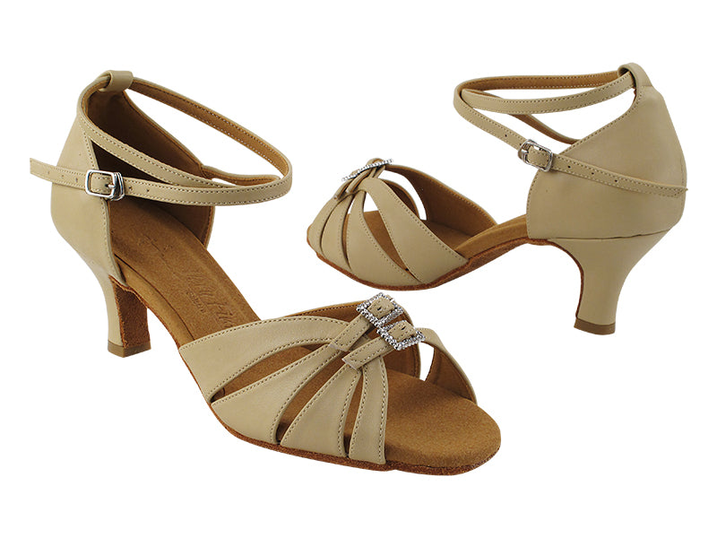 SERA1131 Tan Leather_X-Strap Ankle with Loop with 2.5&quot; Heel (2040) in the photo