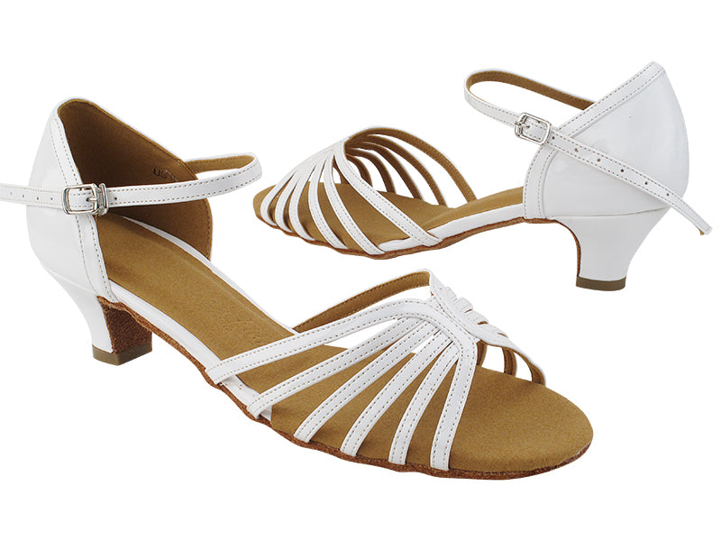 SERA1135 White Patent with 1.2&quot; Cuban Heel (CI) in the photo