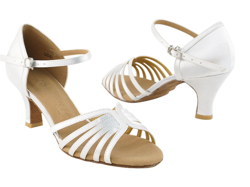 SERA1135 Ivory Satin with 3&quot; heel in the photo