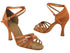 SERA1137 Dark Tan Satin with 3" Flare heel (5059) in the photo