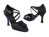 SERA1139 Black Satin with 3" heel in the photo