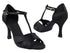 SERA1144 Black Satin with 3" heel in the photo