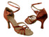 SERA1145 Dark Tan Satin with 3" heel in the photo