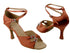 SERA1153 Dark Tan Satin with 3" heel in the photo