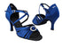 SERA1154 114 Dark Blue Satin_X-Strap Arch with 2.75" Heel in the photo