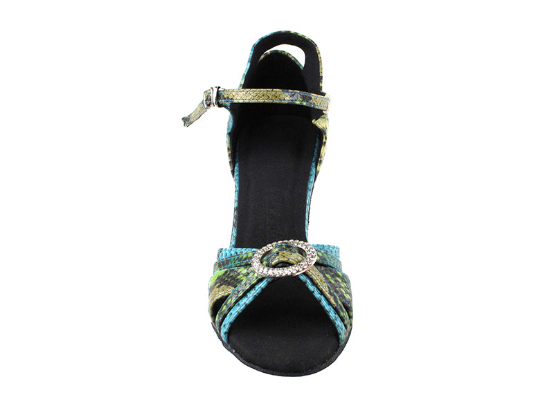 SERA1154 Blue &amp; Green Snake with 3&quot; heel in the photo