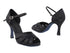 SERA1311 Black Satin with 3" heel in the photo