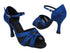 SERA1398 114 Dark Blue Satin_Black Mesh with 3.5 inch Heel (YTG) in the photo