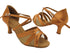 SERA1398X 153 Tan Satin_Flesh Mesh with 2.5" Heel (2040) in the photo