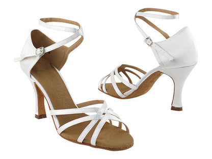 SERA1606 Ivory Satin with 3&quot; heel in the photo