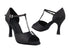 SERA1609 Black Satin with 3" heel in the photo