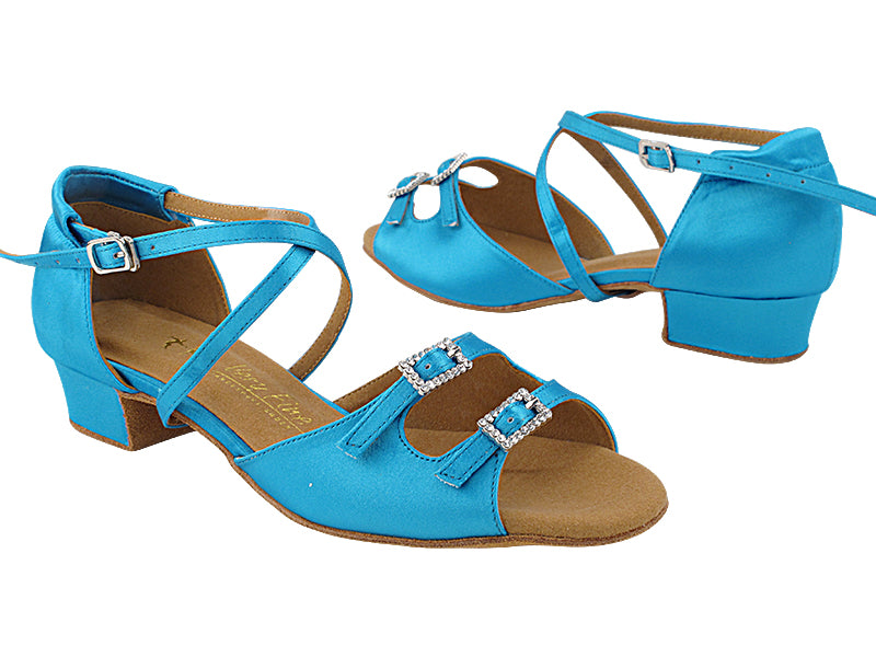 1625FT 120 Blue Satin with Women 1" Heel (8881) in the photo