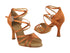 SERA1662b Dark Tan Satin with 3" heel in the photo